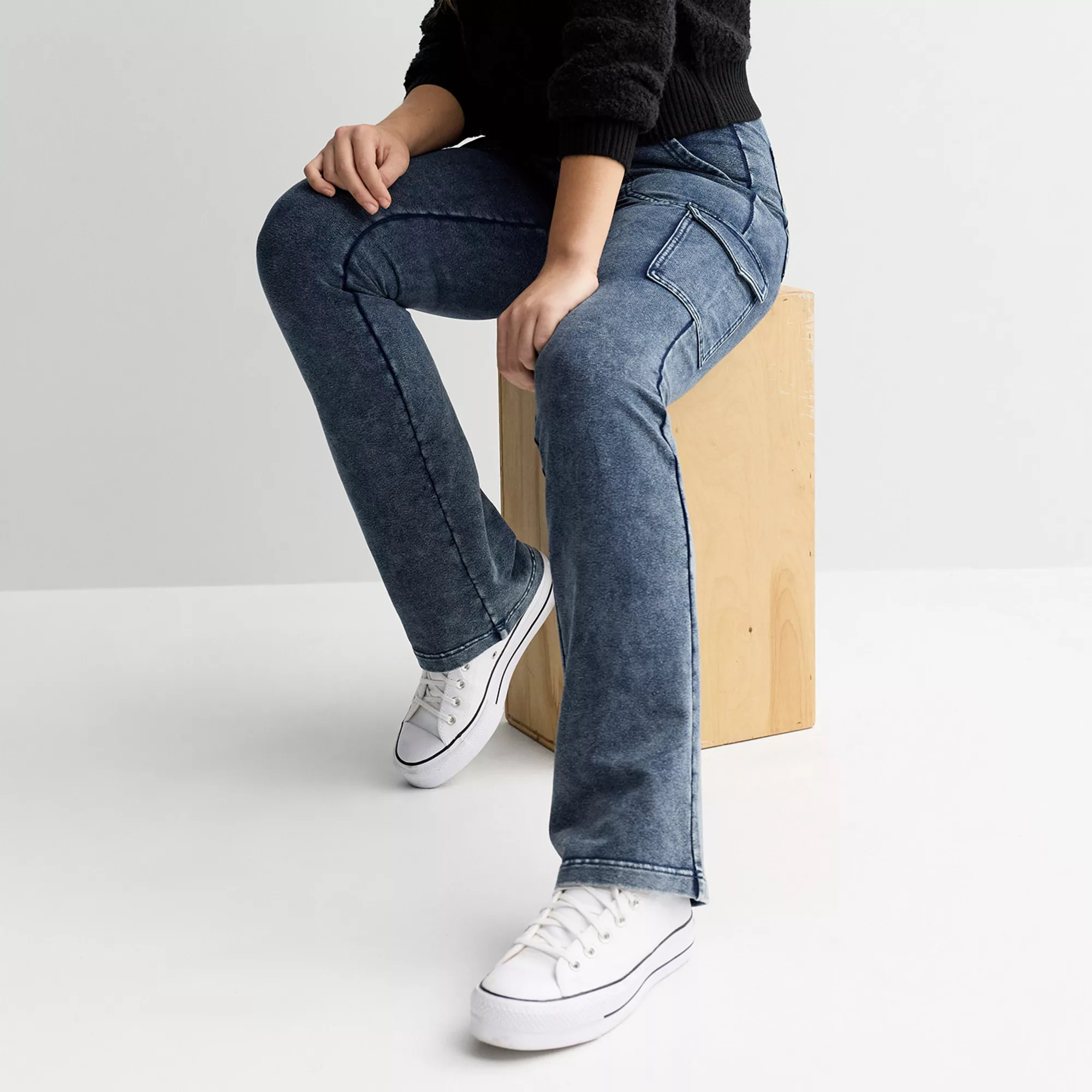 Juniors' Vanilla Star Knit Bootcut Cargo Pants | Kohl's