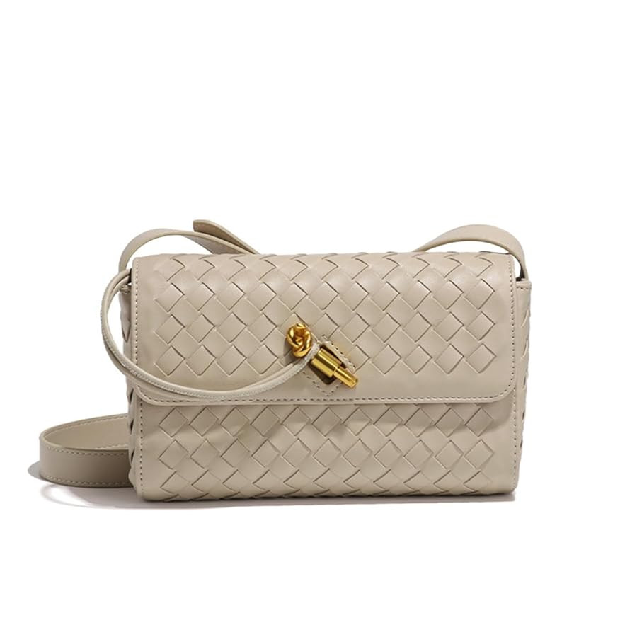 Woven Leather Shoulder Bag for Women, Fashion Handwoven Small Hobo Bag Purses Adjustable Shoulder... | Amazon (US)