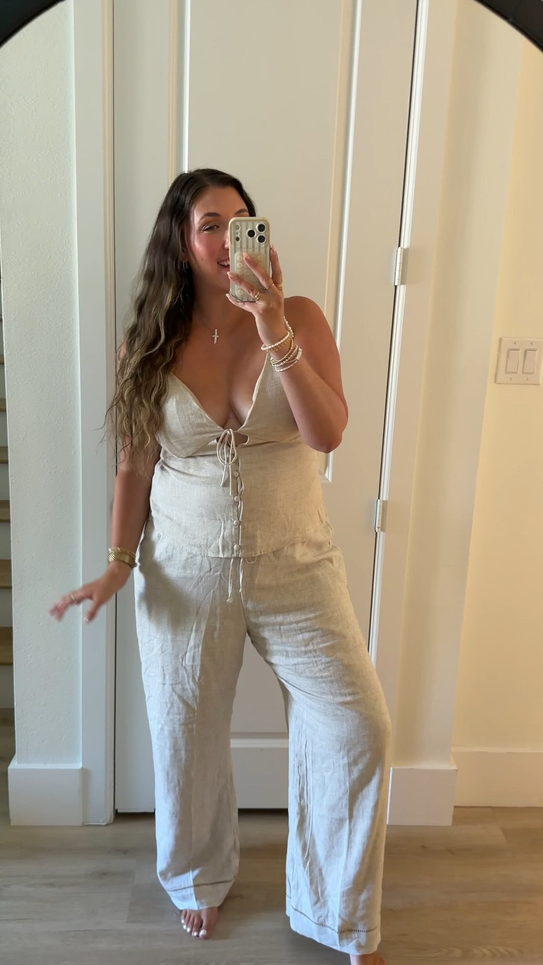 Abercrombie linen matching set OF MY DREAMS omg!! Tts XL long pants L top

#LTKootd #LTKMidsize #LTKTall
