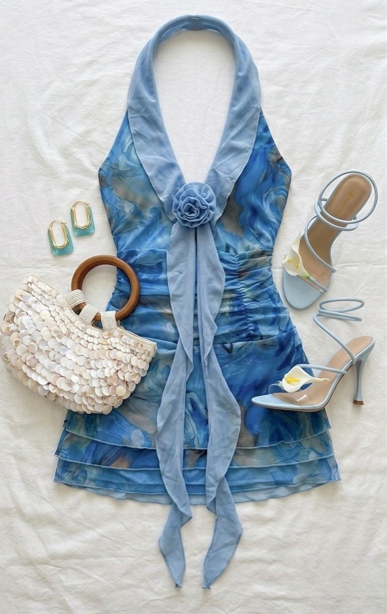 Gorgeous vacation outfit idea 🥥🐚💙 loving this blue tropical mini dress

#LTKootd #LTKSeasonal #LTKgrwm