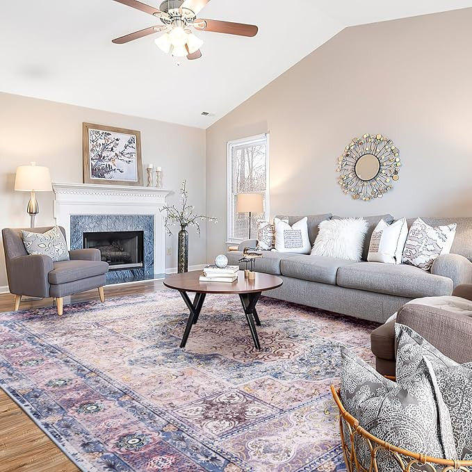 BESTSWEETIE 8x10 Area Rugs for Living Room Area Rug 8x10 Living Room Washable Rugs 8x10 Vintage R... | Amazon (US)