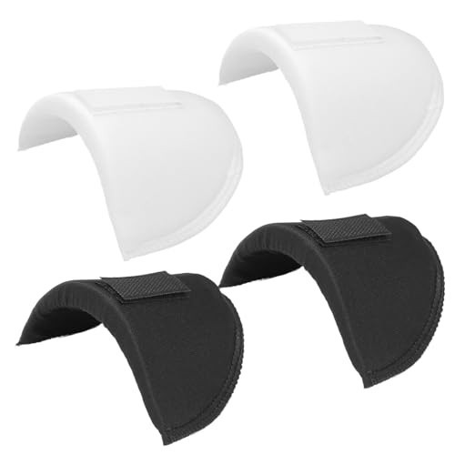 2 Pairs Shoulder Pads without Sewing Thickness 1.5cm Anti-Slip Detachable Foam Shoulder Pads Breathable Sponge Shoulder Pads for Women Clothes Men Suit Blazer Coat Clothing T-Shirt (White,Black) | Amazon (UK)
