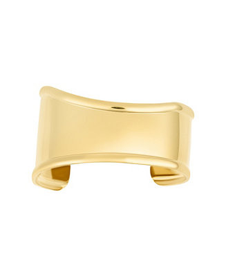 Tarnish Resistant 18k Gold Plated Tall Curve Cuff Bracelet | Macy's