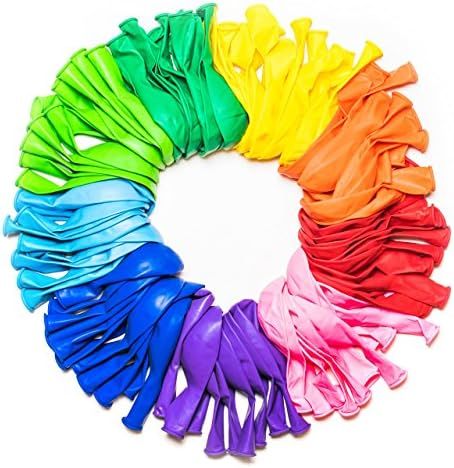 Dusico® Balloons Rainbow Set (100 Pack) 12 Inches, Assorted Bright Colors, Made With Strong Mult... | Amazon (US)