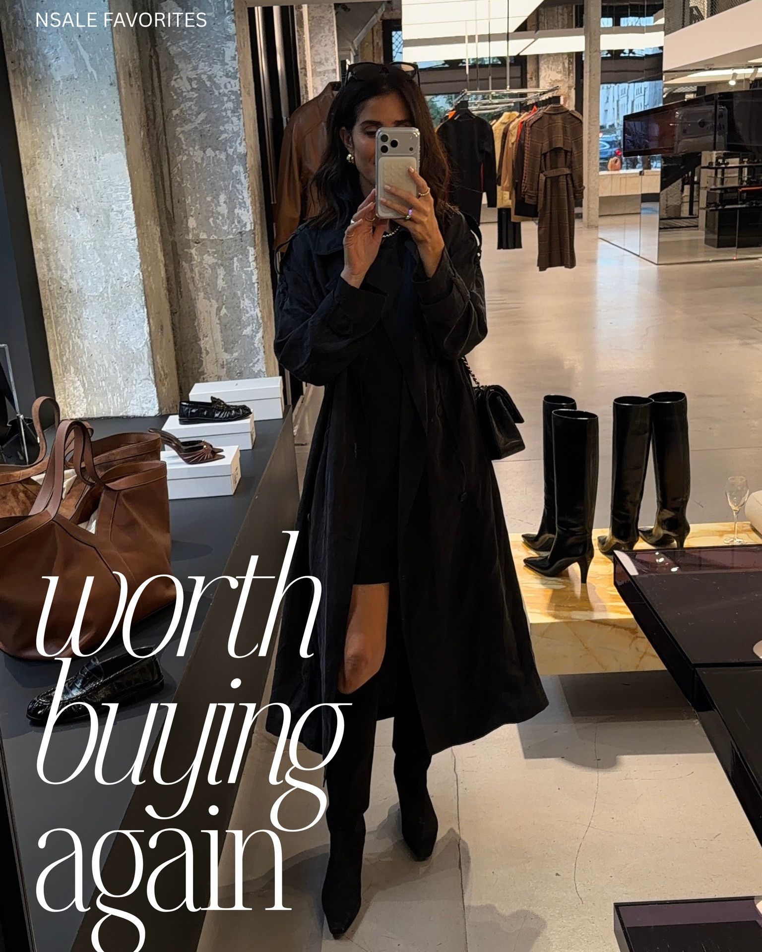 Worth buying again… NSALE favorites!
I’m just shy of 5-7” for reference 
Boots: TTS
Levi jeans: run big I sized down one 
Sweatpant jeans: run tts 
Paige jeans: run tts 
Mother jeans: tts 
Crew neck tee: XS 
Lace trim long sleeve: XS
Long sleeve crewneck: small 
Caslon v-neck : small

#LTKSaleAlert #LTKSeasonal #LTKOver40
