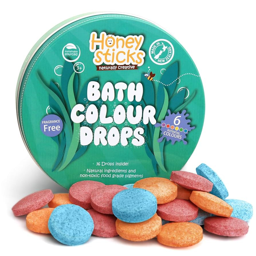 Honeysticks Bath Color Tablets for Kids - Non Toxic Bathtub Drops Made with Natural Ingredients a... | Amazon (US)