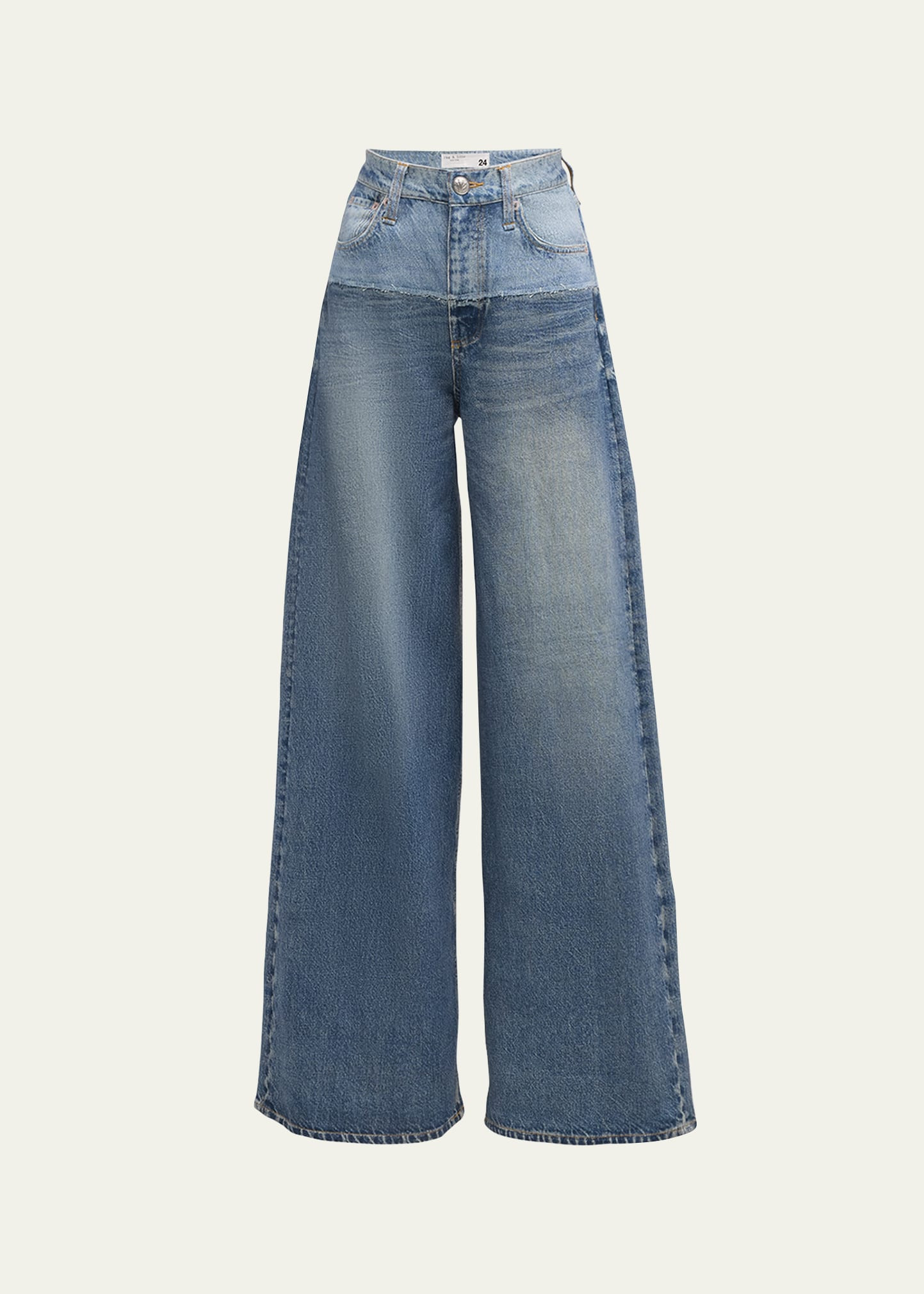 Rag & Bone Miramar Sofie Cotton-Terry Wide-Leg Jeans | Bergdorf Goodman