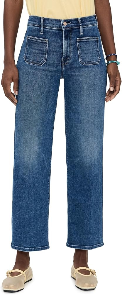 MOTHER Women's Patch Pocket Mid Rise Maven Ankle Jeans | Amazon (US)