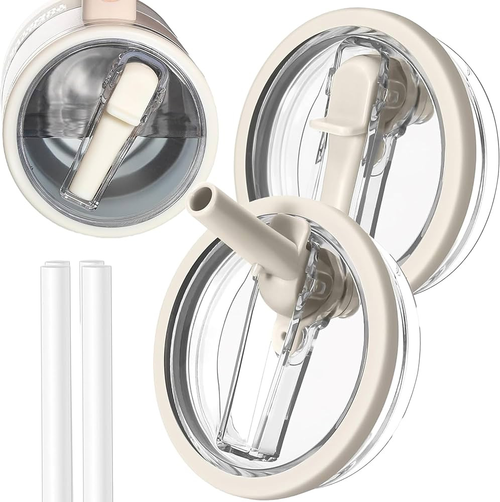 2 Pack 40 oz Tumbler Lid Replacement, Lid Replacement 40 Oz, Flip Straw Lid, Tumbler Lid No Spill... | Amazon (US)