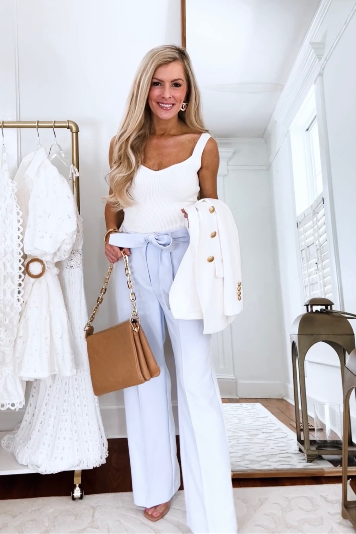 Workwear 
Baby blue tie waist pants : 00petite

#LTKFind #LTKSeasonal #LTKworkwear