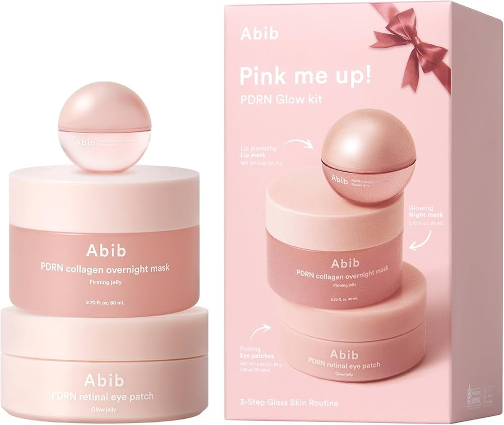 Abib Pink Me Up Pdrn 3 Step Glow Kit | Overnight Firming Jelly Mask, Korean Skincare Set for Glas... | Amazon (US)