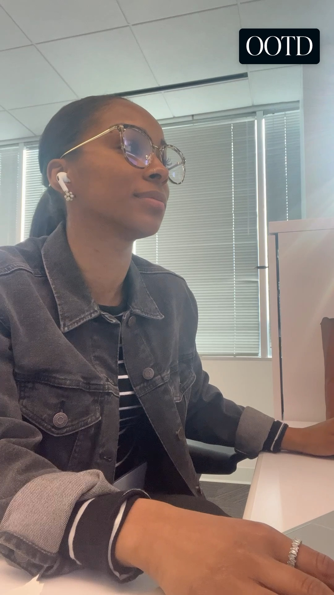 Corporate girlie OOTD! 

I love an elevated casual look every day of the week. Jean jacket is a men’s XS for reference - the perfect oversized fit! 

These blue light glasses are a life saverrrr for looking at the computer all day long and they’re so stylish! 

Thank me later. 

#LTKStyleTip #LTKWorkwear #LTKFindsUnder50