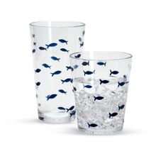 Blue Fish Acrylic Drinking Glasses (Sold Individually) | Sea Marie Designs