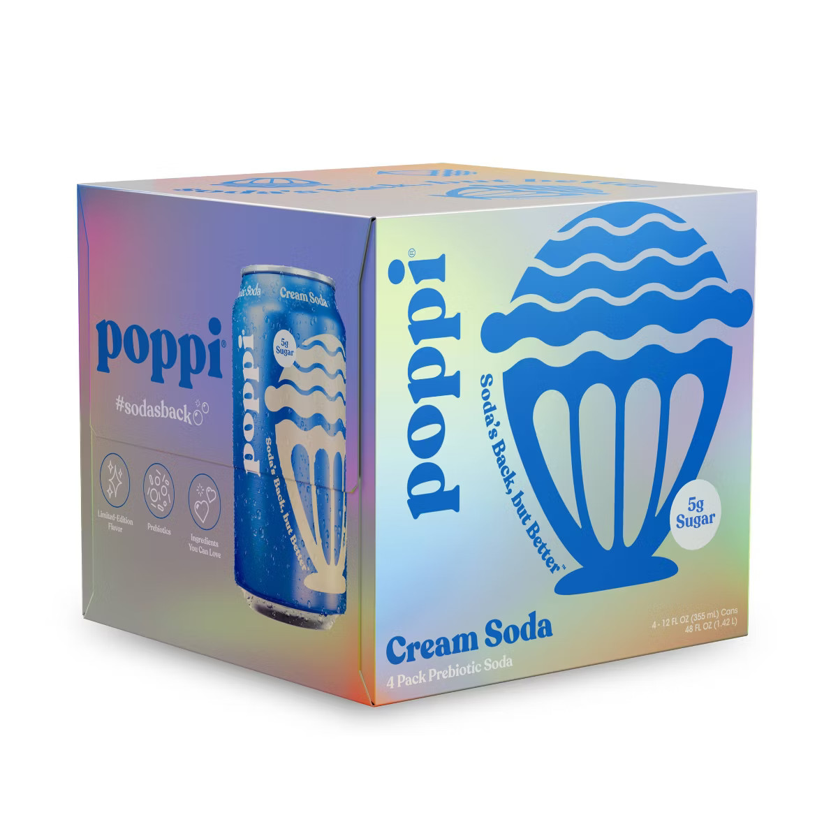 Poppi Cream Soda Prebiotic Beverage - 4pk/12 fl oz Cans | Target