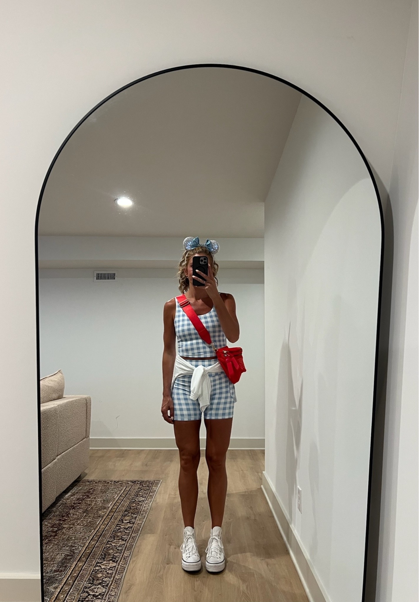 Animal Kingdom, but make it cute. This gingham set is lightweight, comfy, and perfect for hot park days. Added a sweatshirt for cooler mornings!

Sizing: Wearing a medium in both pieces.

#LTKootd #LTKActive #LTKgrwm
