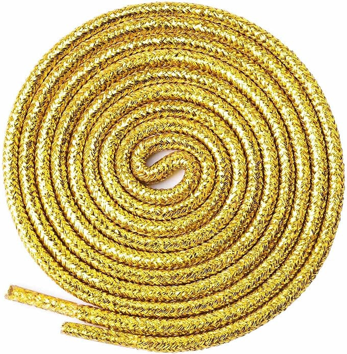 Olukssck 2 Pairs Glitter Metallic Shiny Shoe Laces, Round Sequin Shoelaces Shoestrings for Sneake... | Amazon (US)