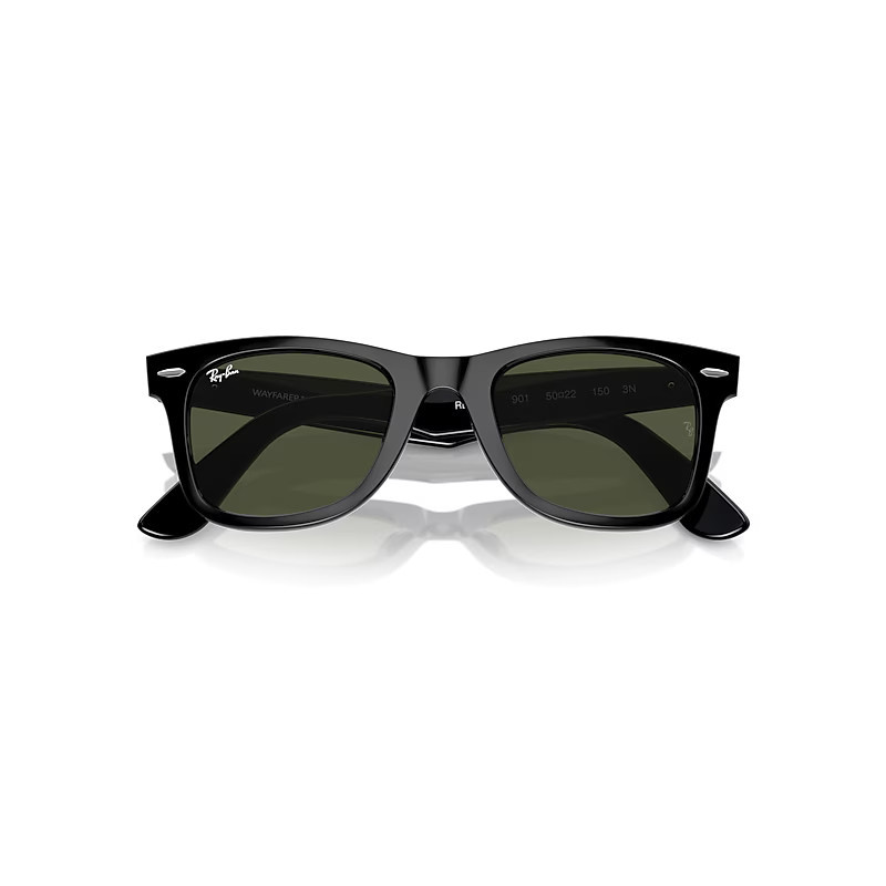 Ray-Ban Original Wayfarer Classic Sunglasses Black Frame Green Lenses 54-18 | Ray-Ban (US)