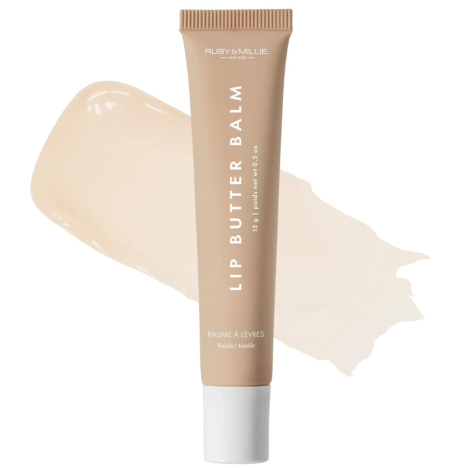 Ruby & Millie Tinted Lip Balm Vanilla - Hydrating Vanilla Lip Balm - Moisturizing Lip Butter Balm Treatment - Glossy Vegan Lipbalm 0.5 Oz | Amazon (US)
