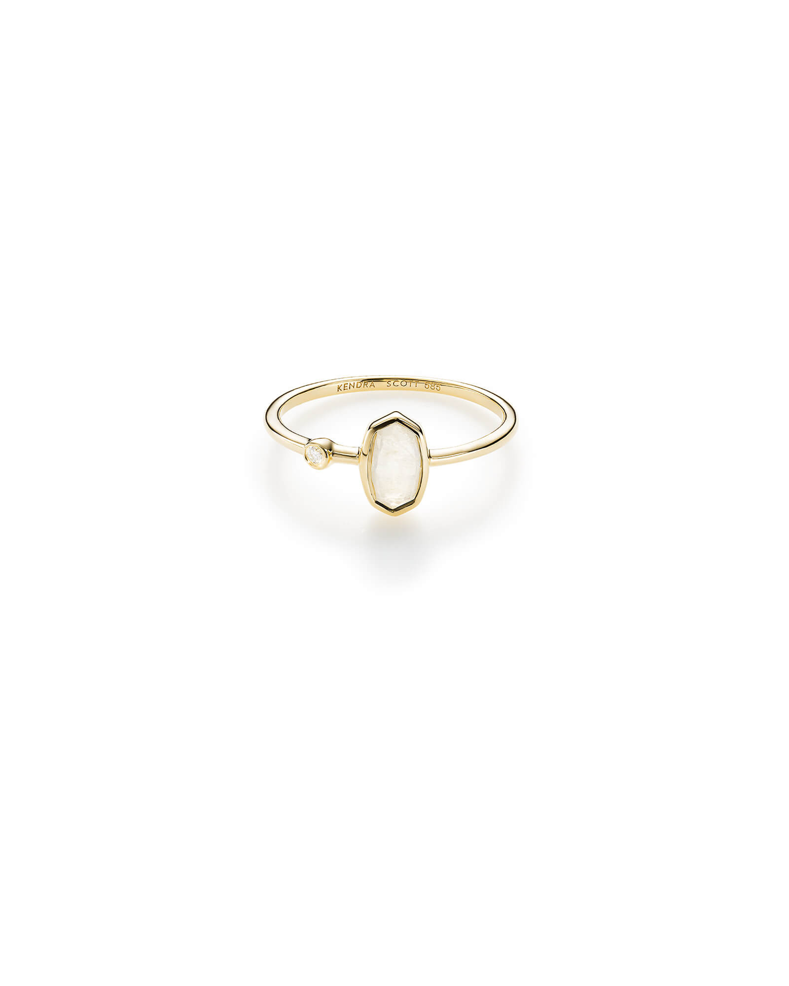 Chastain Ring in Rainbow Moonstone and 14k Yellow Gold - 7 | Kendra Scott