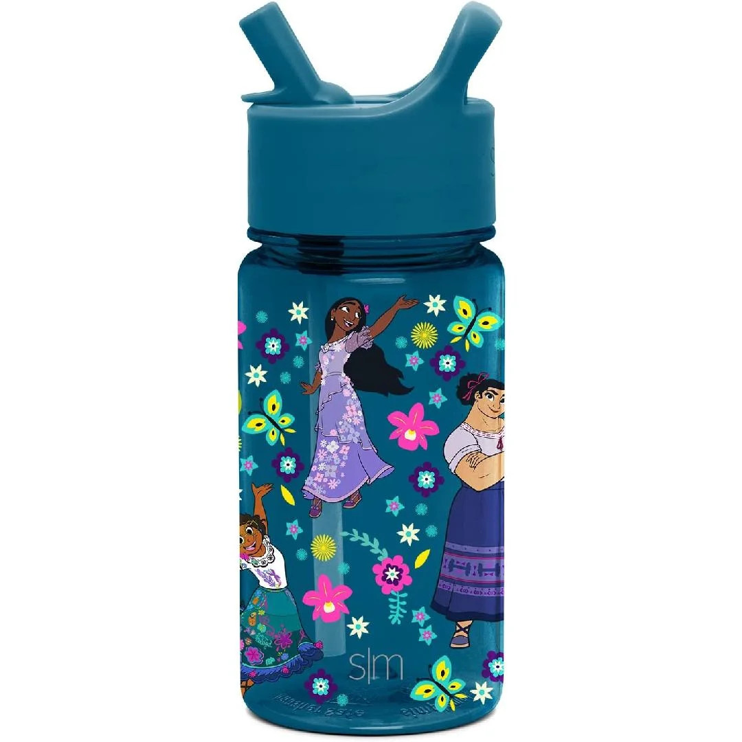 Disney Encanto Kids Water Bottle Plastic BPA-Free Tritan Cup with Leak Proof Straw Lid | Reusable... | Walmart (US)