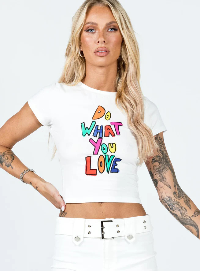 Do What You Love Tee White | Princess Polly US