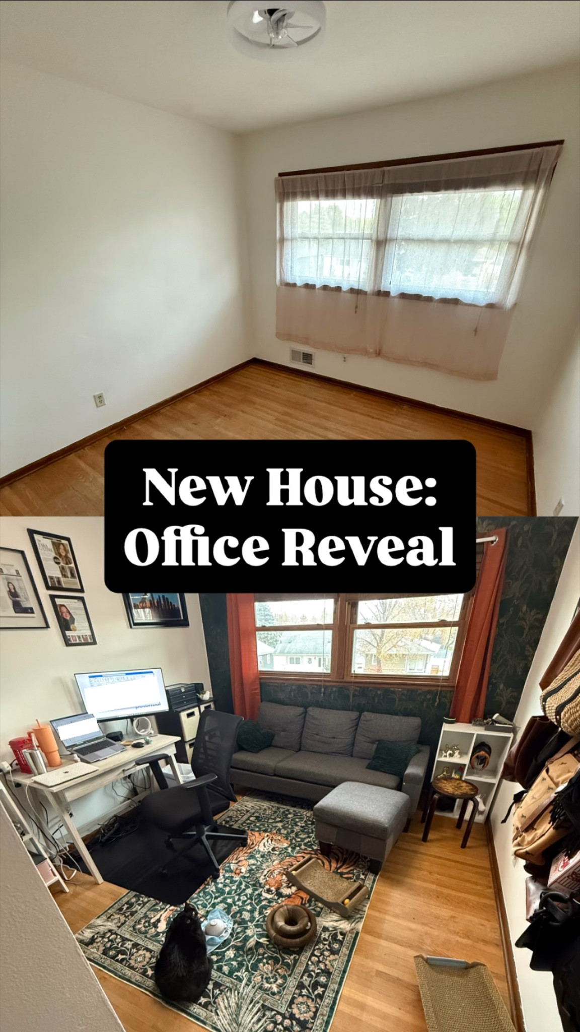 Last month we moved into our new home!! As first time homeowners there were a lot of things we didn’t have so slowly sharing my rooms as I go!

The office is 99% finished. I plan to get a pull out couch so this can be a secondary guest room and waiting on a new black curtain rod. Also unsure how to close the closet. Open to your ideas!

#LTKdayinmylife #LTKFindsUnder100 #LTKHome