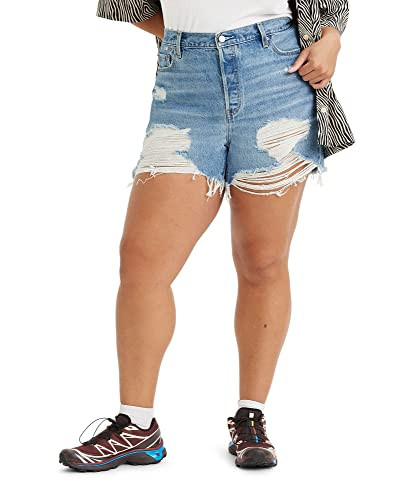 Levi's Women's 501 Original Shorts (Also Available, Medium Indigo Destructed, 16 Plus | Amazon (US)