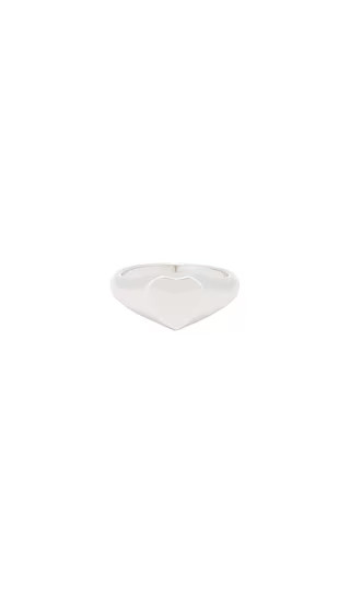 Heart Signet Ring in Silver | Revolve Clothing (Global)