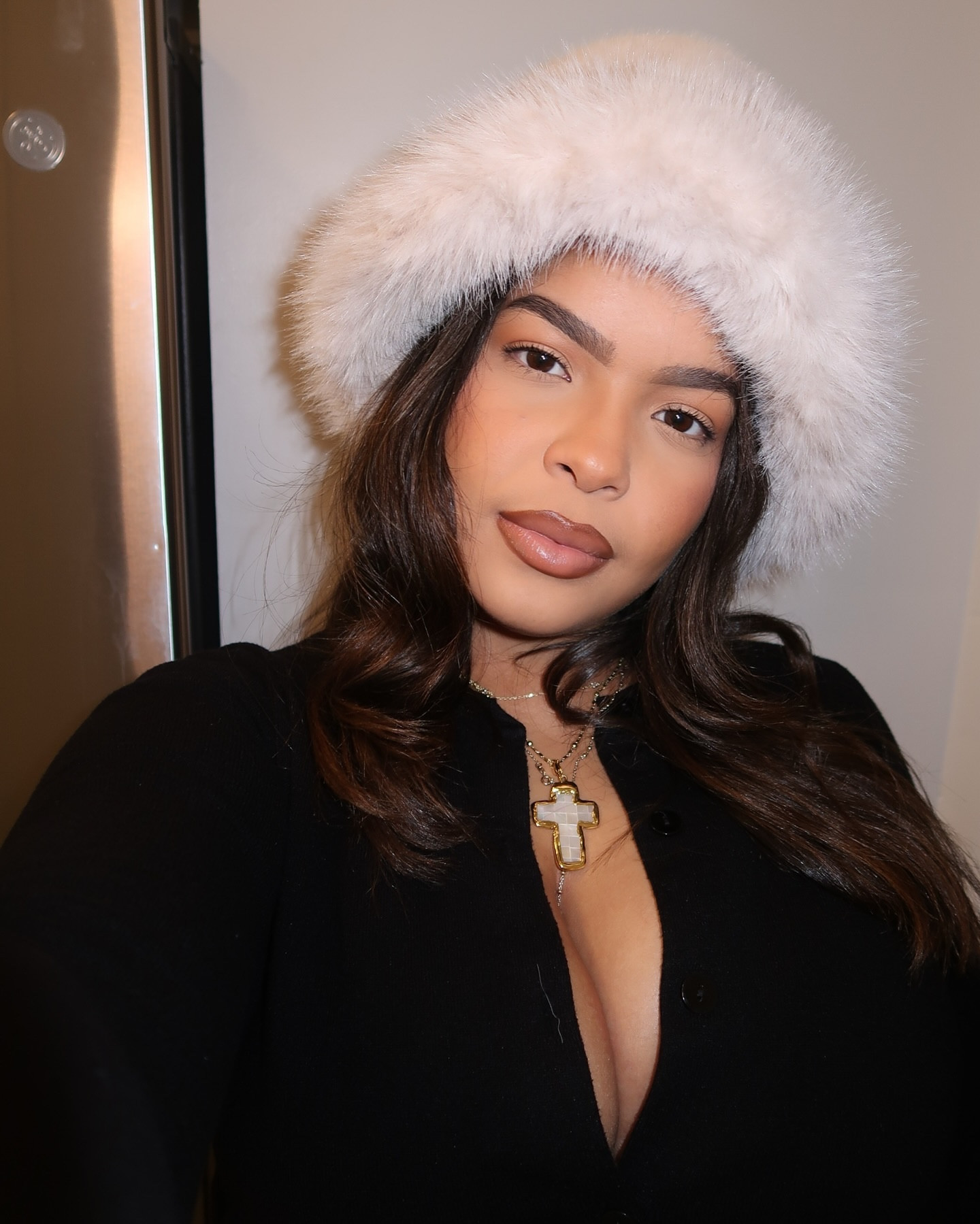 last selfies of 2024 ❄️ 

makeup deets: 
@lacolorscosmetics concealer for spot correcting in “medium beige”
@elfcosmetics hydrating concealer in “deep cinnamon” for liquid contour/bronzer
@elfcosmetics camo concealer in “light beige” for under eye concealing
@rarebeauty soft pinch blush in “joy”
@blackradiancebeauty true complexion contour palette in “medium to dark” 
@onesize ultimate blurring setting powder in “translucent”
@elfcosmetics powder blush palette in “light” 
@anastasiabeverlyhills brow wiz in “medium brown” 
@benefitcosmetics brow gel 
@morphebrushes setting spray to seal it in 
@charlottetilburyskincare airbrush flawless in “2”