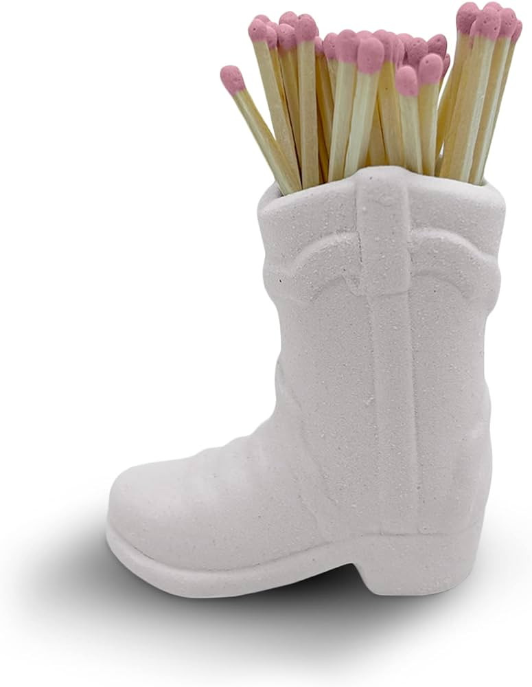 Cowboy Boot Match Holder with Striker - Bathroom - Cowboy Boot Decor Cowgirl - Very Cute Addition... | Amazon (US)