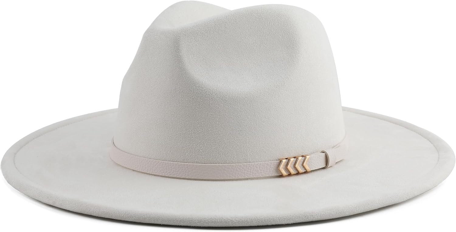 Pro Celia Wide Brim Fedora Hat for Men Women Big Rancher Felt Hat | Amazon (US)