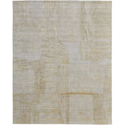 HomeRoots 8' X 10' Yellow And Ivory Abstract Hand Woven Area Rug | Target