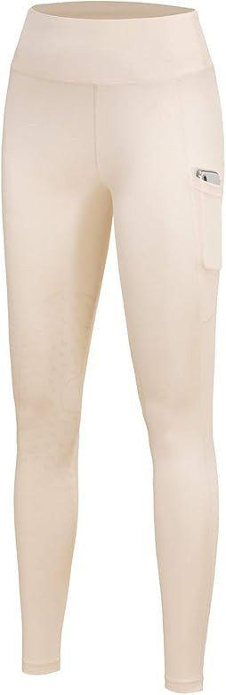 BALEAF Women's Horse Riding Pants High Rise Breeches Equestrian Active Schooling Tights Knee Patc... | Amazon (US)