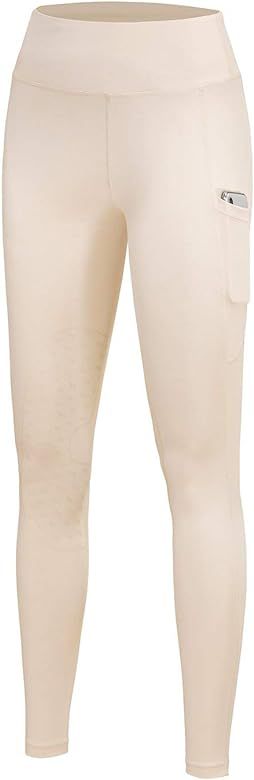 BALEAF Women's Horse Riding Pants High Rise Breeches Equestrian Active Schooling Tights Knee Patc... | Amazon (US)