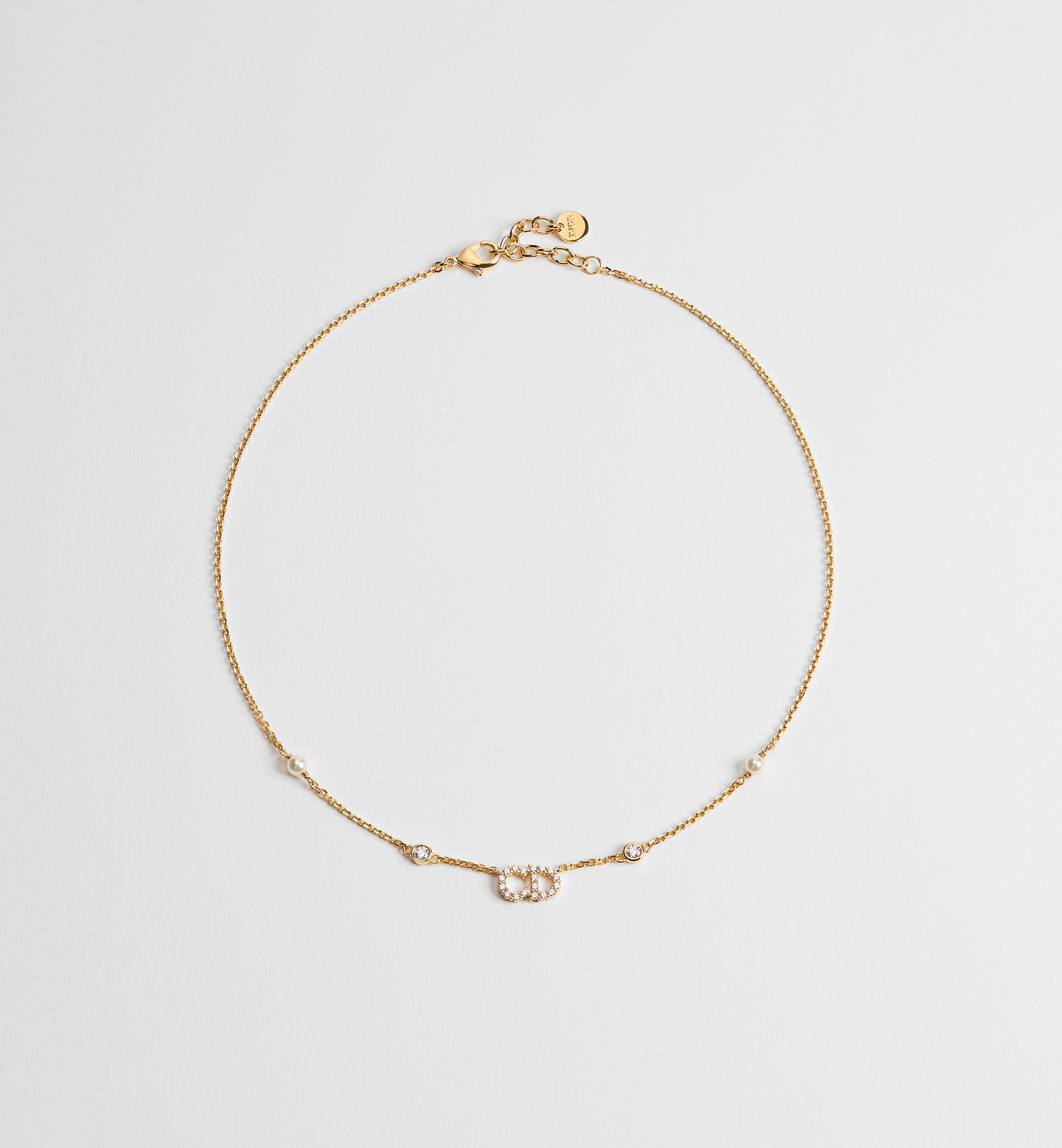 Clair D Lune Necklace Gold-Finish Metal, White Resin Pearls and Sparkling Crystals | DIOR | Christian Dior Parfums UK