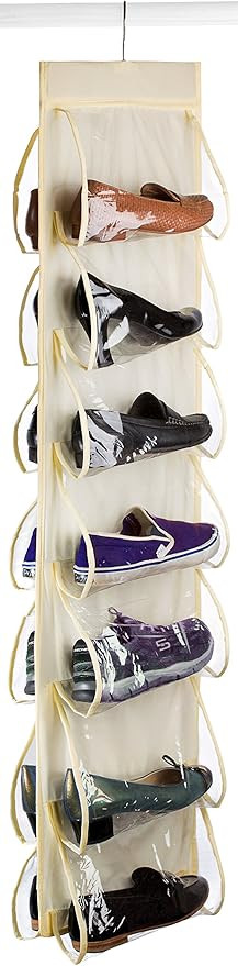 Handy Laundry Hanging Shoe Organizer - 14 Pockets - Clear Pockets Will Protect Your Shoes, Handba... | Amazon (US)