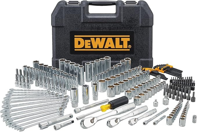 DEWALT Mechanic Tool Set, 247-Piece, 1/4 in., 3/8 in. and 1/2 in. Drive, SAE, Ratchets, Sockets, ... | Amazon (US)