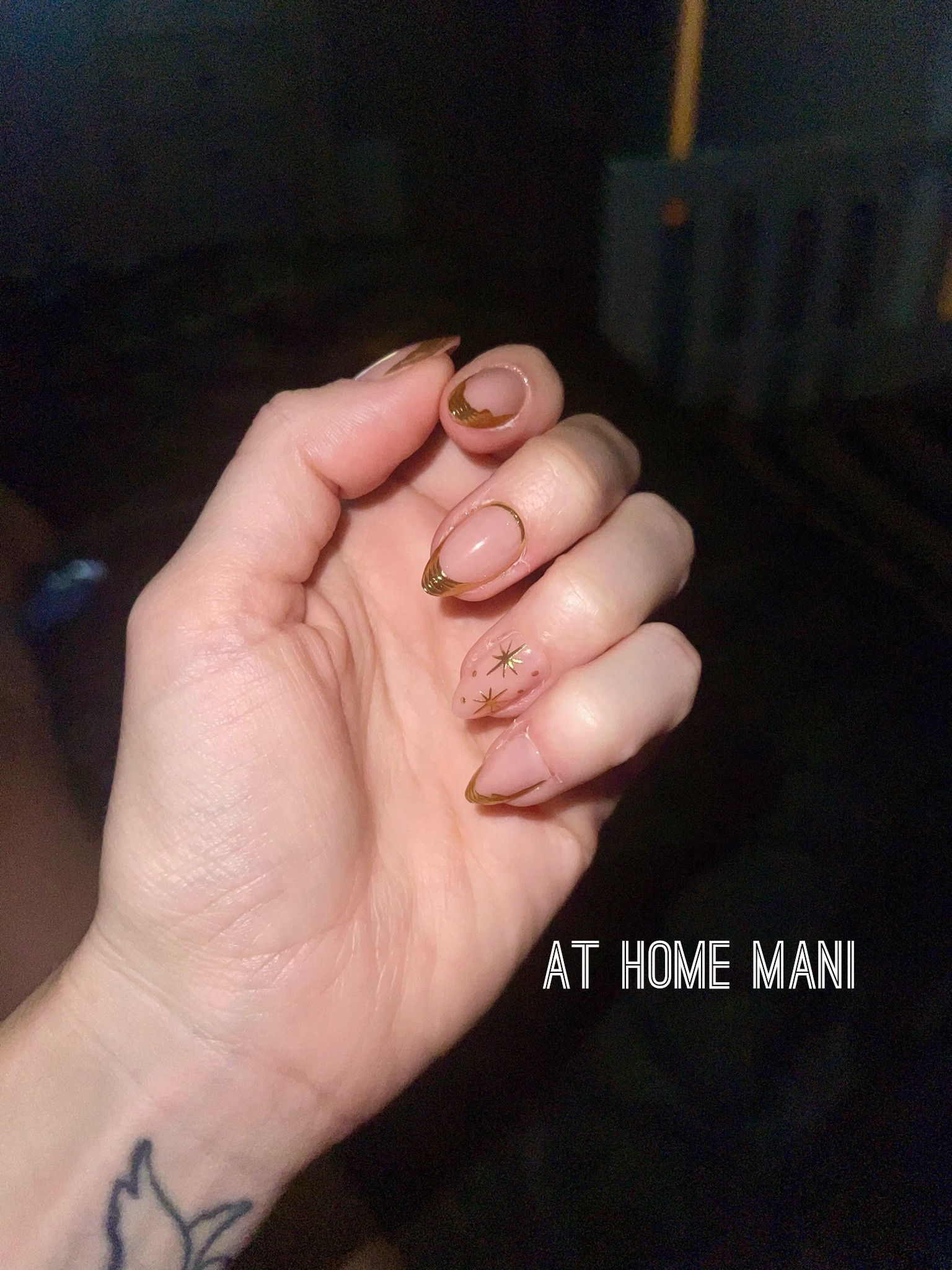 New nails without leaving the house ✨ 

Did these press-ons in bed while watching a movie with the boys and I’m obsessed with the gold details. 

Such an easy little at-home manicure when I still want my nails done but don’t have time for a salon appointment. 🤎

#LTKmomlife #LTKselfcare #LTKBeauty