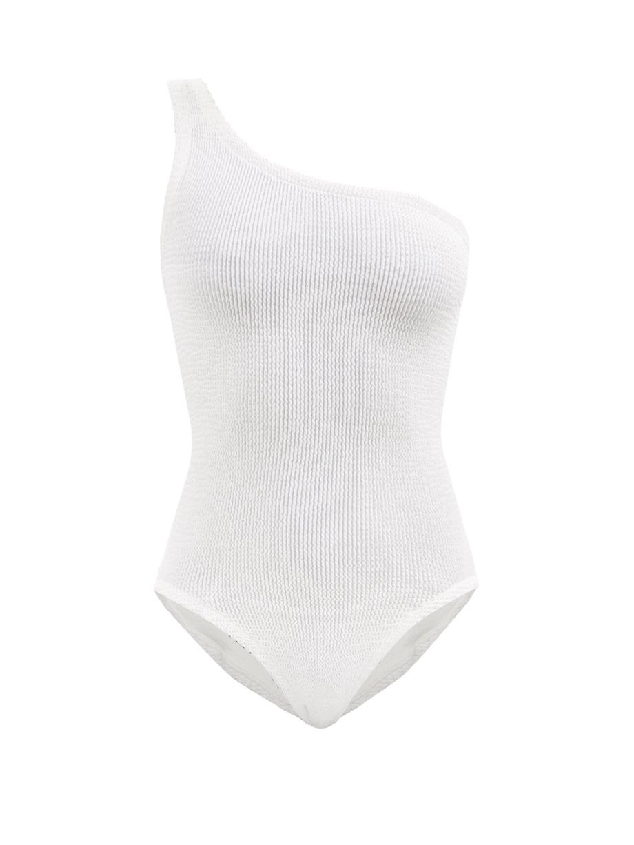 Nancy one-shoulder ribbed swimsuit | Matches (UK)