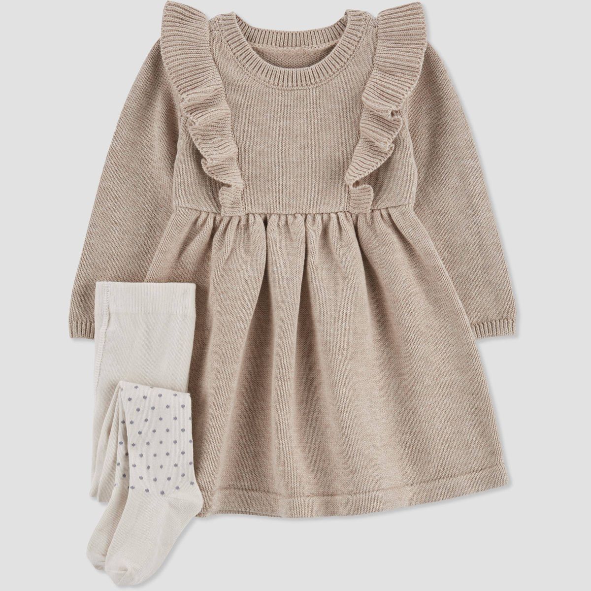 Carter's Just One You®️ Baby Girls' Cozy Heather Dress with Tights Set | Target