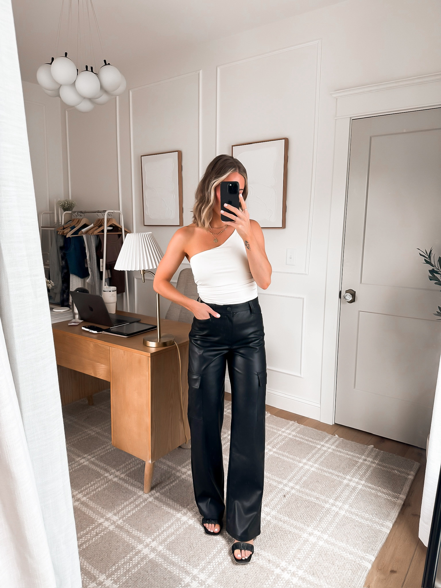 When I tell you that my jaw DROPPED when I put this outfit on!! 🤩 I am so impressed that this is from Walmart and I will absolutely 100% be keeping!!

SHIRT: The fit is SO flattering and slimming. The fabric is to die for. Has a little bit of stretch!! ‼️ Note: this is a warmer white, not a super crisp white! Wearing my true XS.

PANTS: Cargo Faux Leather. STRETCHY. They don’t make weird noises when you walk. 👏🏻 ORDER THEM. Wearing my true size XS.

#LTKSeasonal #LTKWorkwear #LTKFindsUnder50