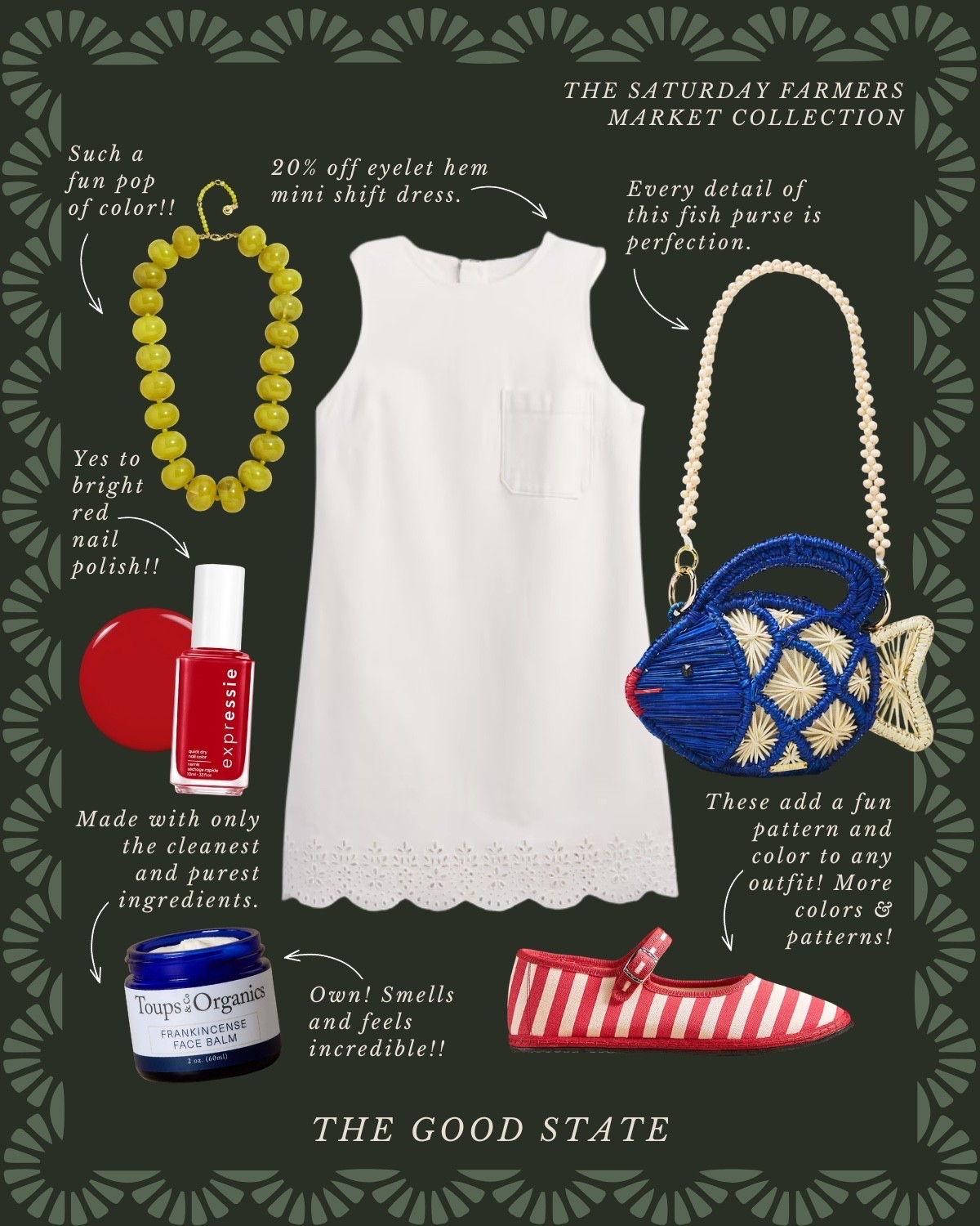 This is for all the Farmers Market girlies living their best and brightest life as the golden morning sunshine warms their face and a cool Spring breeze blows through their hair. This is for the girlies with a flaky, buttery croissant in one hand and a bouquet of fresh flowers in the other. This is for the ones who wake up—sometimes earlier than they’d like to on the weekend—so they can have the first pick of produce and pastries at the local market. And because there’s just something magical and neighborly about a slow morning meandering at the market. This collection is for gingham lovers, floral wearers and those who love a well worn ball cap. For the ones who layer their quilted jacket (or a neck scarf) with everything and who aren’t afraid of a good denim on denim moment. For the ones who love pops of color as well as grounding earth tones. The ones who inspire ME to wear more prints and patterns. This is for the farmers market ladies who may or may not treat themselves to a little mid-day nap afterwards…followed by a picnic with all their market goodies and closest girlies of course. This collection is for you🍉

#LTKootd #LTKSaleAlert #LTKActive