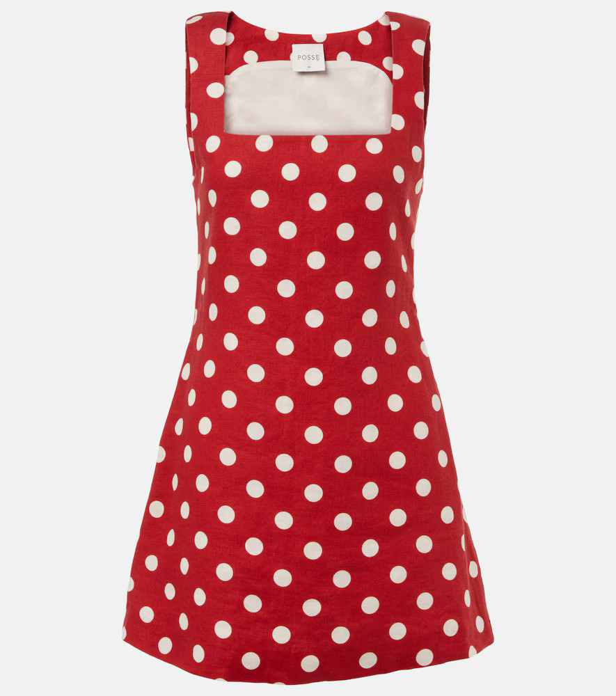 Posse Alice polka-dot linen minidress | Mytheresa (US/CA)