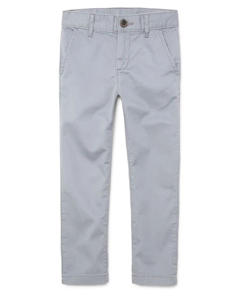 Boys Uniform Stretch Skinny Chino Pants - fin gray | The Children's Place