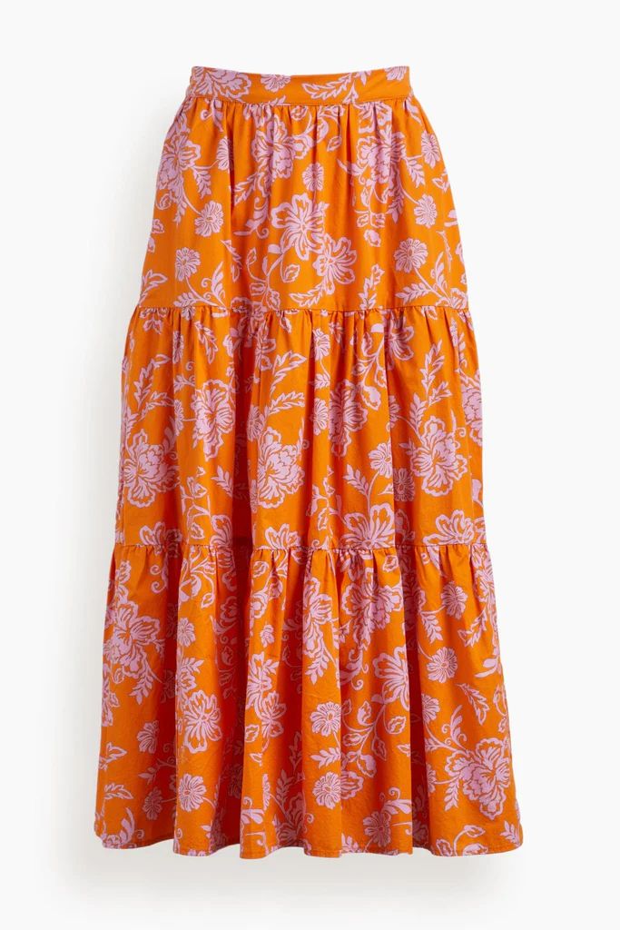 Angeline Skirt in Tropicana Orange | Hampden Clothing