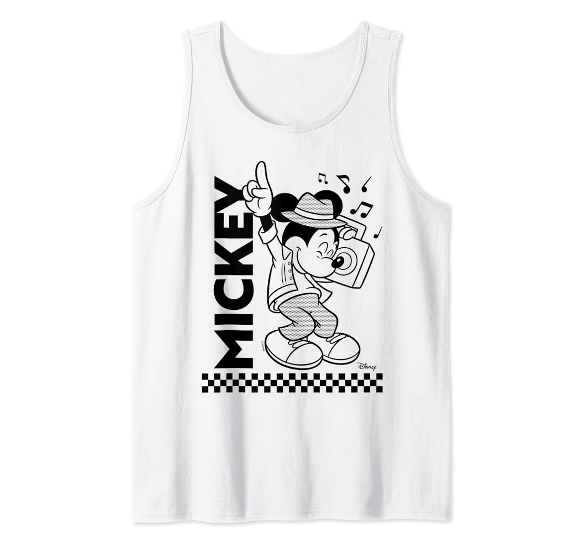 Disney - Mickey Boombox Checkered Tank Top | Amazon (US)
