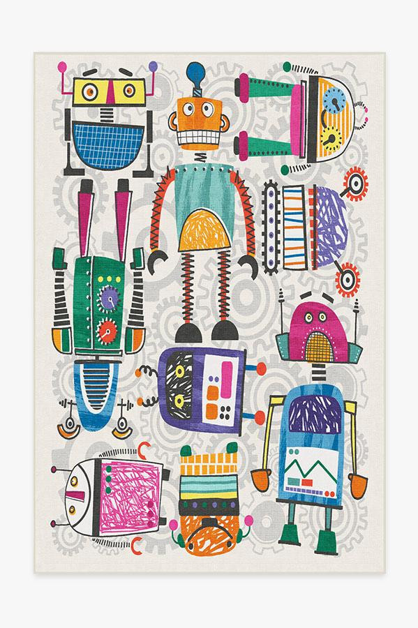 Robot Party Multicolor Rug | Ruggable | Ruggable