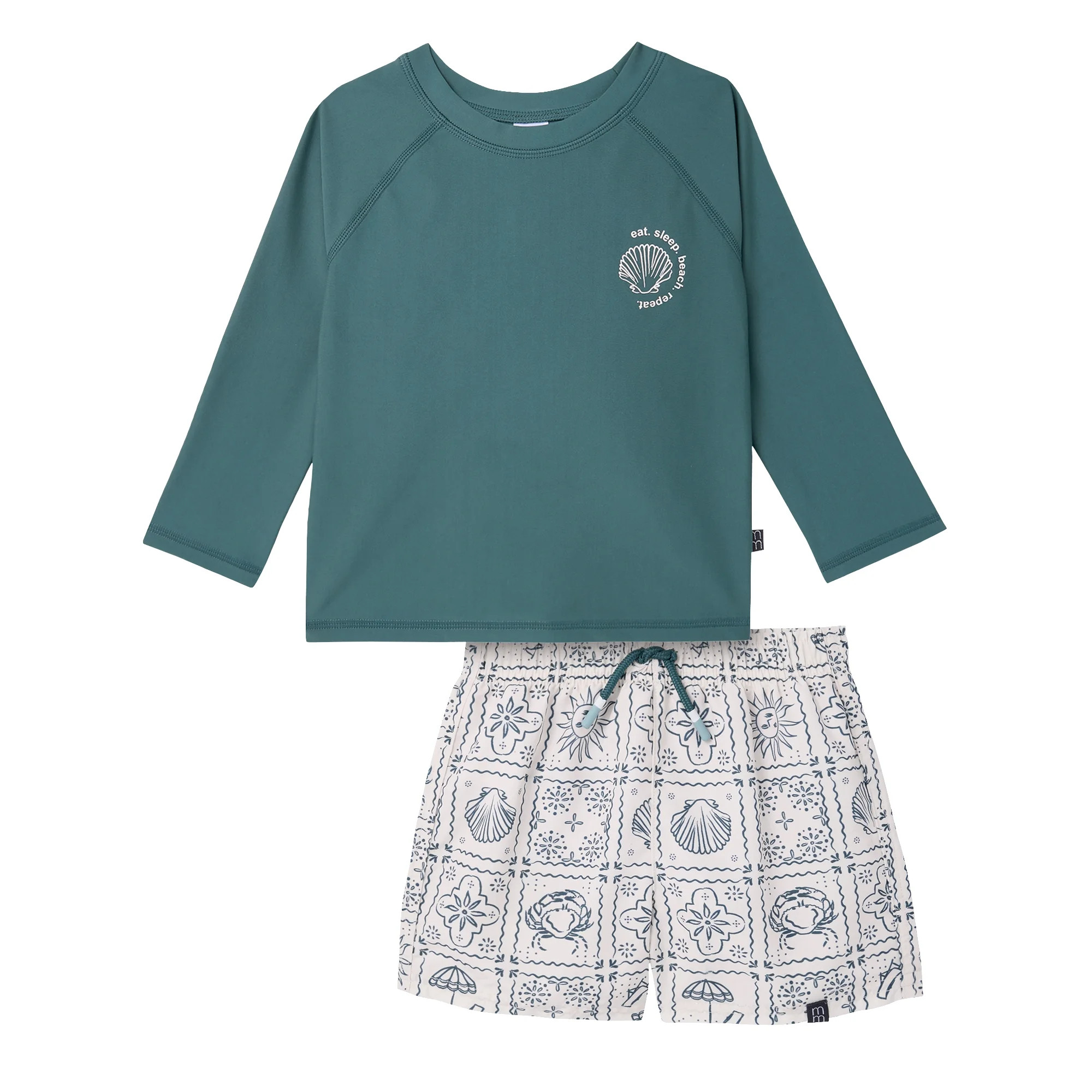 Modern Moments by Gerber Baby and Toddler Boy Long- Sleeve Rash Guard and Trunk Set, 2-Piece, Siz... | Walmart (US)