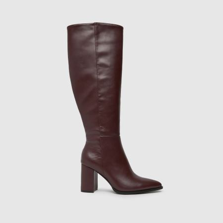 Womens Burgundy schuh Diya Knee High Boots | schuh | Schuh