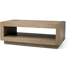 Maven Lane Artemis Coffee Table – 18 Inch Rectangle Table with Storage – Grey Solid Wood – ... | Amazon (US)